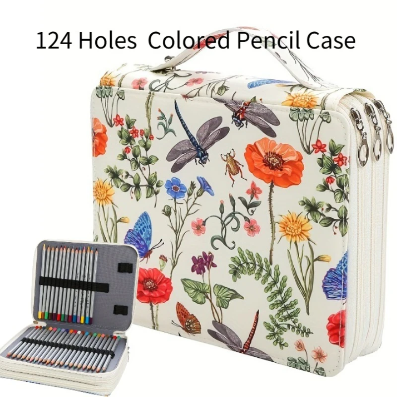 124 holes Pencil Case Large Capacity Pen Pouch  for Markers Colored Pencils School Office Supplies Estuche Portalápices