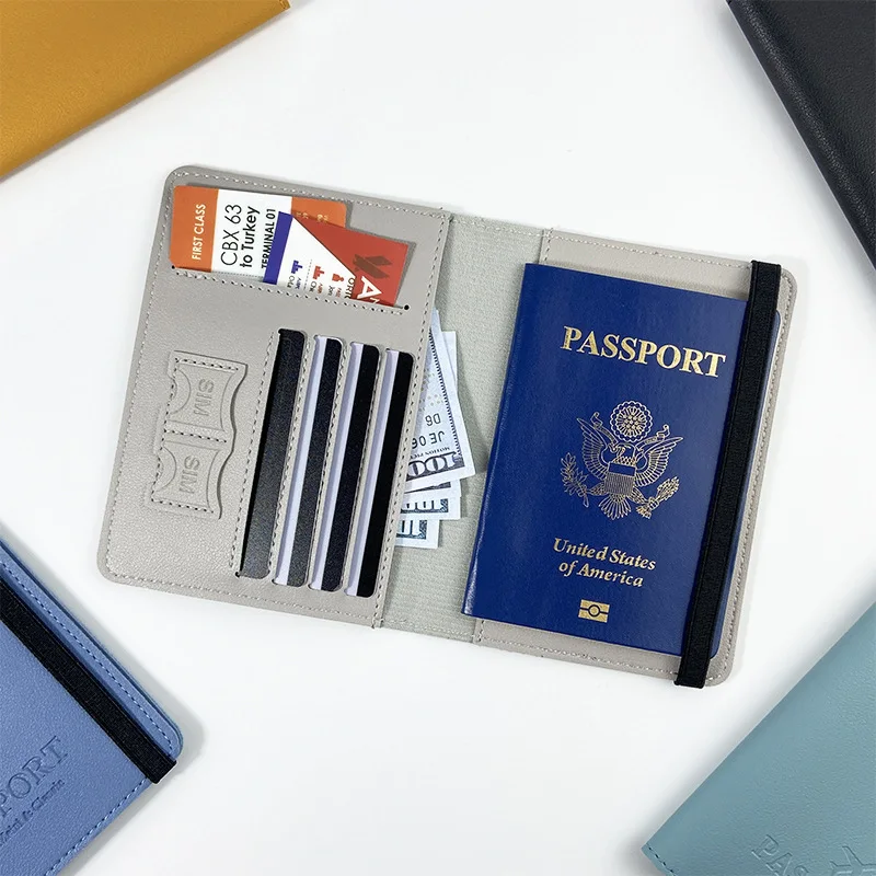 PU Leather Passport Wallet Multi-Function Accessories Protection Cover Travel Book Holders for Women/Men thumbnail 5