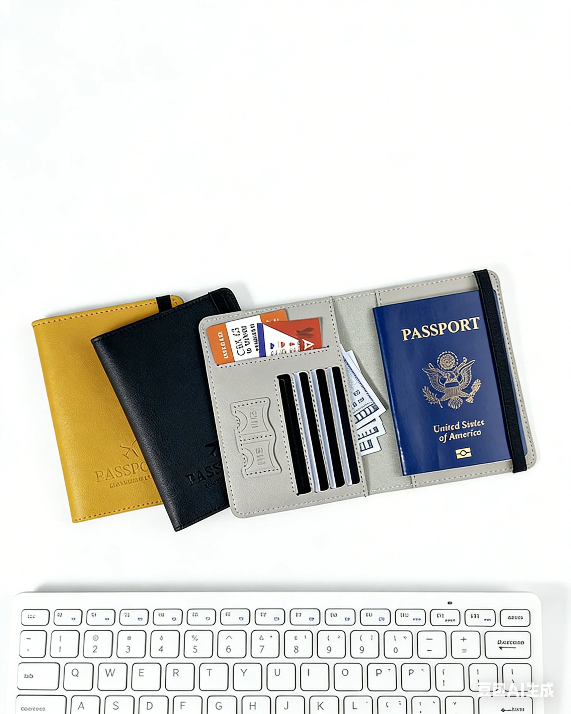 PU Leather Passport Wallet Multi-Function Accessories Protection Cover Travel Book Holders for Women/Men thumbnail 3