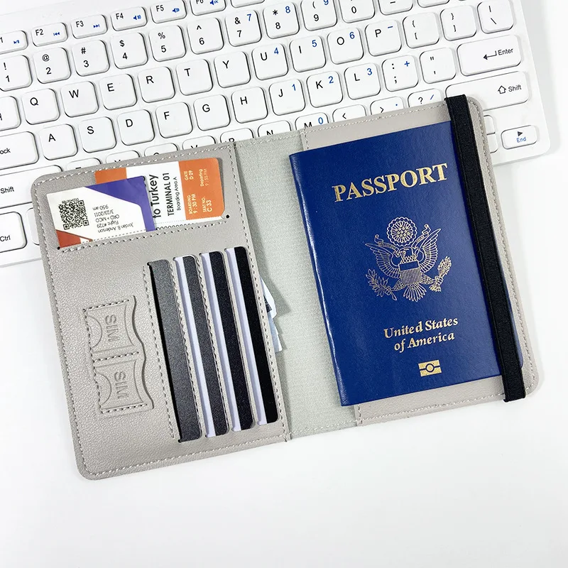 PU Leather Passport Wallet Multi-Function Accessories Protection Cover Travel Book Holders for Women/Men thumbnail 6