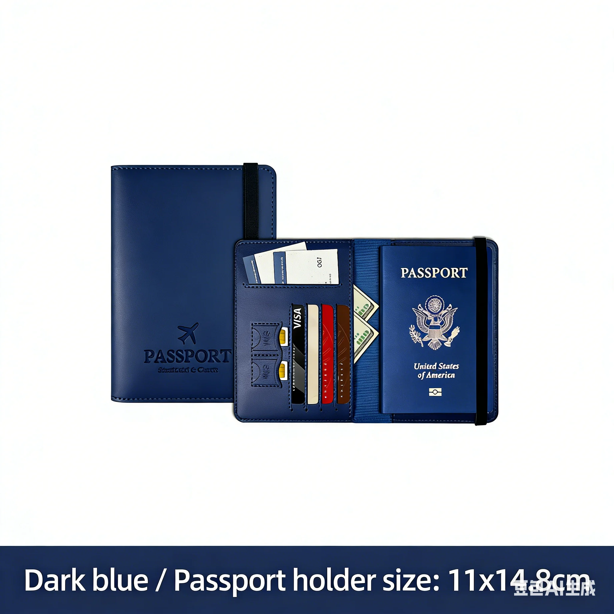 PU Leather Passport Wallet Multi-Function Accessories Protection Cover Travel Book Holders for Women/Men thumbnail 4