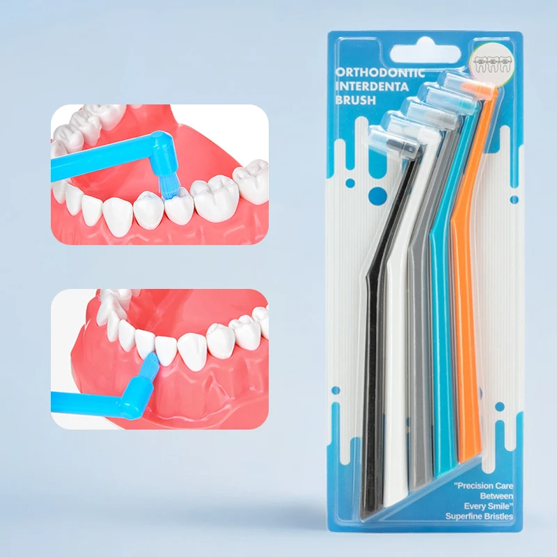 1/3/5 Pcs Interdental Brush Single-Beam Soft Teeth Cleaning Toothbrush Oral Care Tool Small Head Soft Hair Implant Adult thumbnail 4