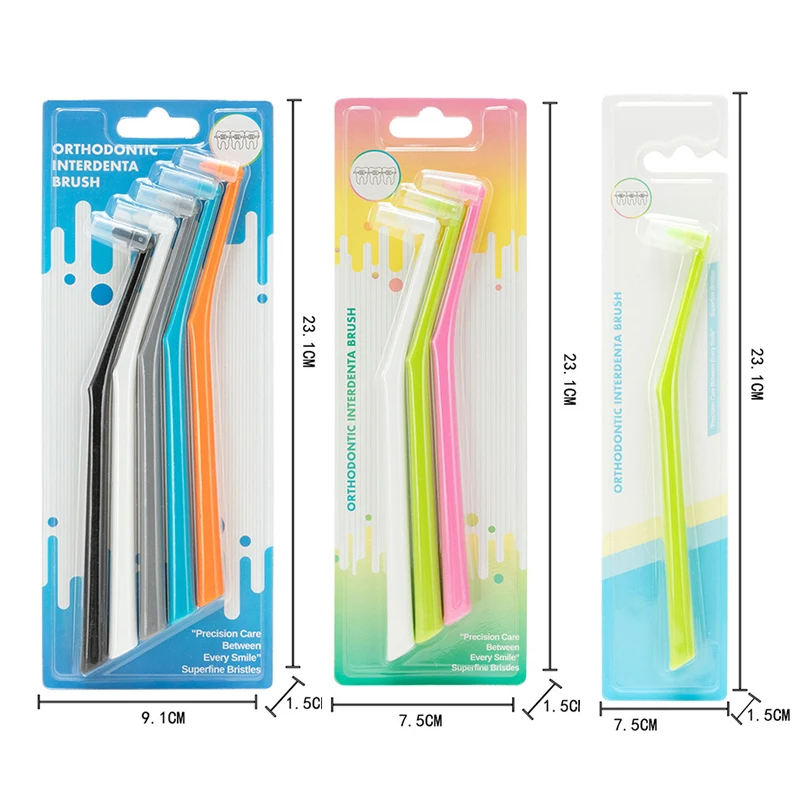 1/3/5 Pcs Interdental Brush Single-Beam Soft Teeth Cleaning Toothbrush Oral Care Tool Small Head Soft Hair Implant Adult thumbnail 6