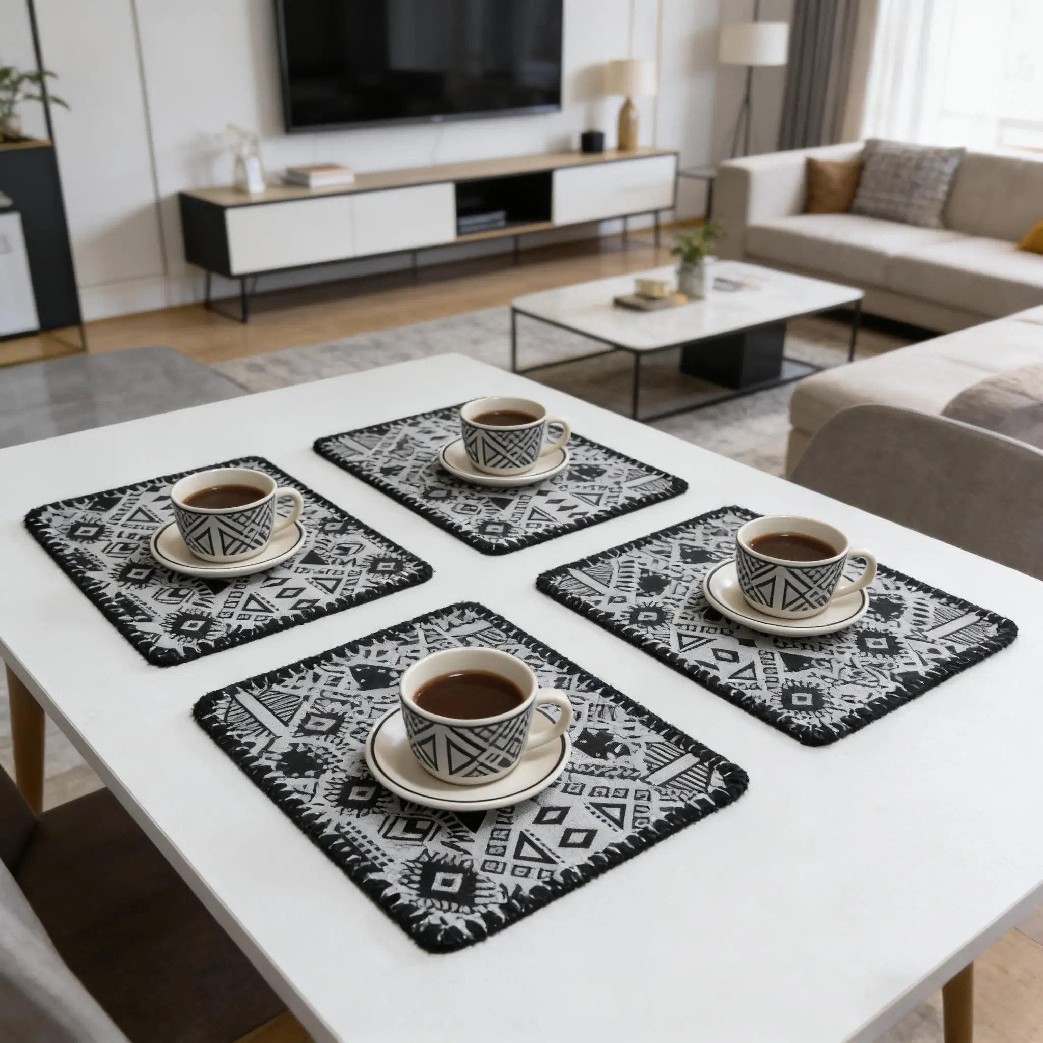 Placemats for Dining Table Cotton Linen Placemats Woven Cloth Place Mats for Kitchen Tabletop Cotton Table Mats 30x45cm thumbnail 6