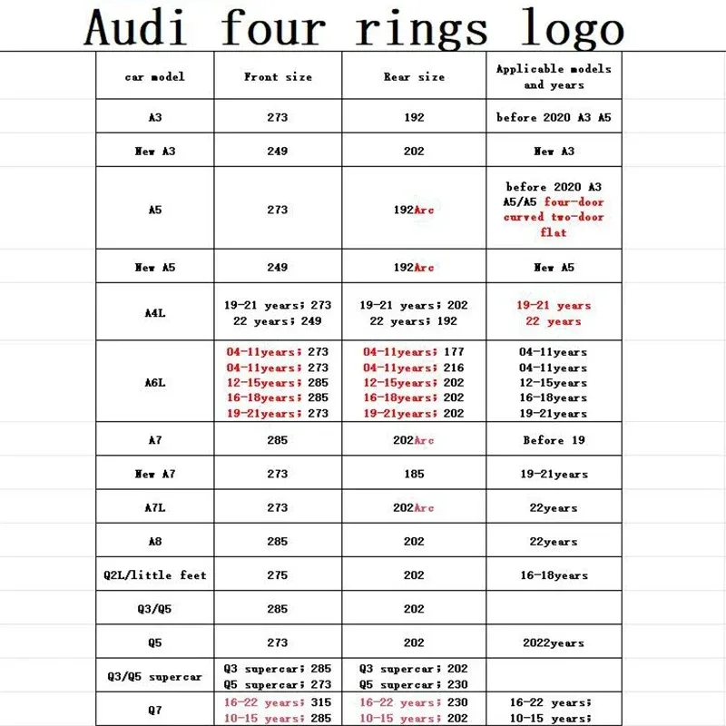 4 Rings Logo ABS Chrome Black Car Front Hood Emblem Bonnet Badge Rear Trunk Badge For Audi A3 A4 A5 A6 A7 A1 Q2 Q3 Q5 Q7 Q8 TT thumbnail 4