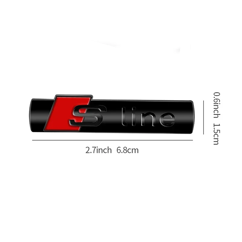 For Audi A3 A4 A5 A6 A7 A8L Q3 Q4 Q5 Q6 Q7 Q8 TT S6 S7 RS5 RS7 3D Metal Car Styling S LINE Badge Emblem Sticker Decal Decoration