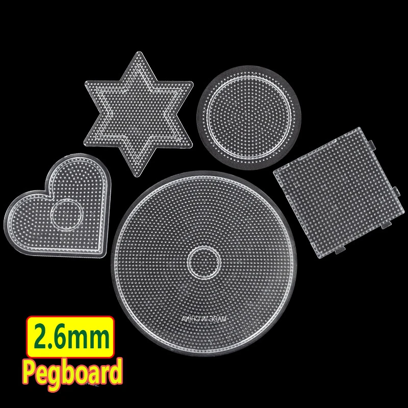 2.6mm Hama Beads Pegboard Mini Template Board Pixel Arts Tool Circular Square Educational DIY Figure Material Board DIY Stencils thumbnail 5