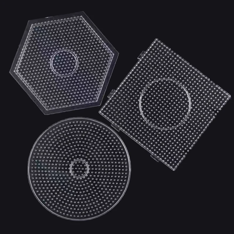 2.6mm Hama Beads Pegboard Mini Template Board Pixel Arts Tool Circular Square Educational DIY Figure Material Board DIY Stencils thumbnail 6