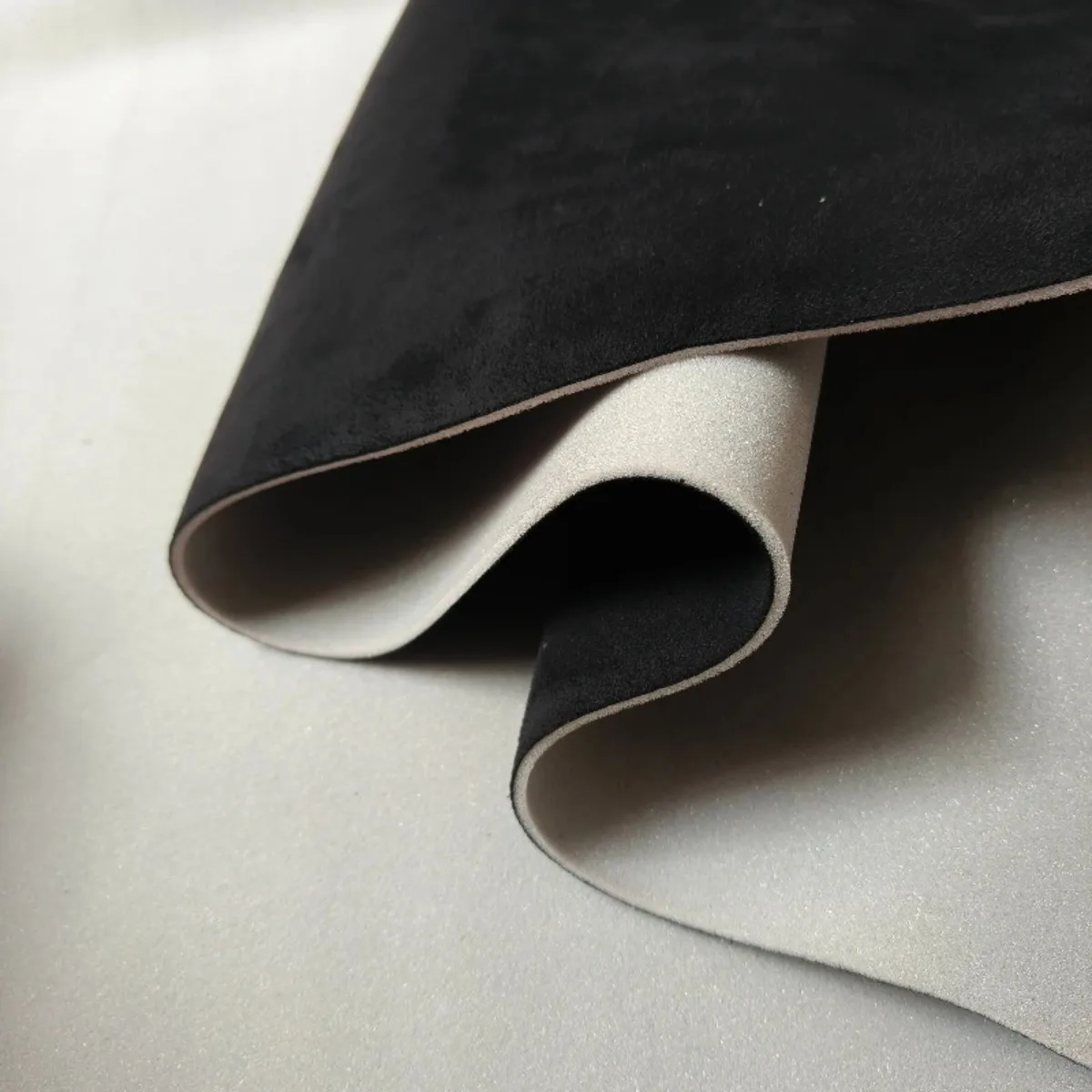 Luxury Black Suede Liner Headliner Roof Fabric 3mm Foam Backing for Automotive Upholstery Headlining Roof Sky Car Repair Fabrics thumbnail 3