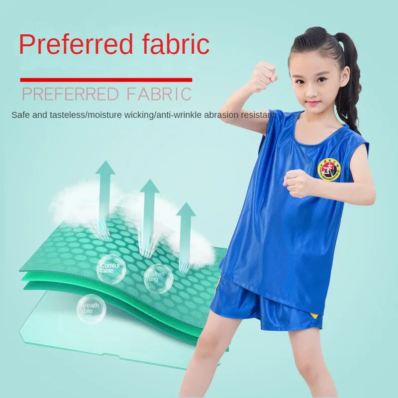 New Major Sanda clothing combat boxing children's martial arts performance training clothing Martial suit Lightweight breathable thumbnail 2