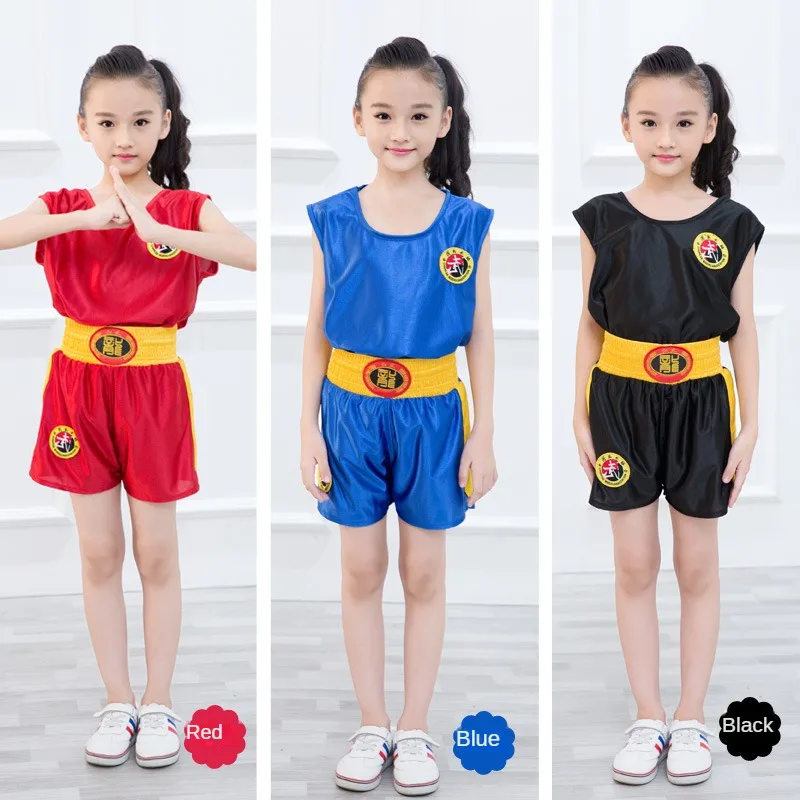 New Major Sanda clothing combat boxing children's martial arts performance training clothing Martial suit Lightweight breathable thumbnail 4