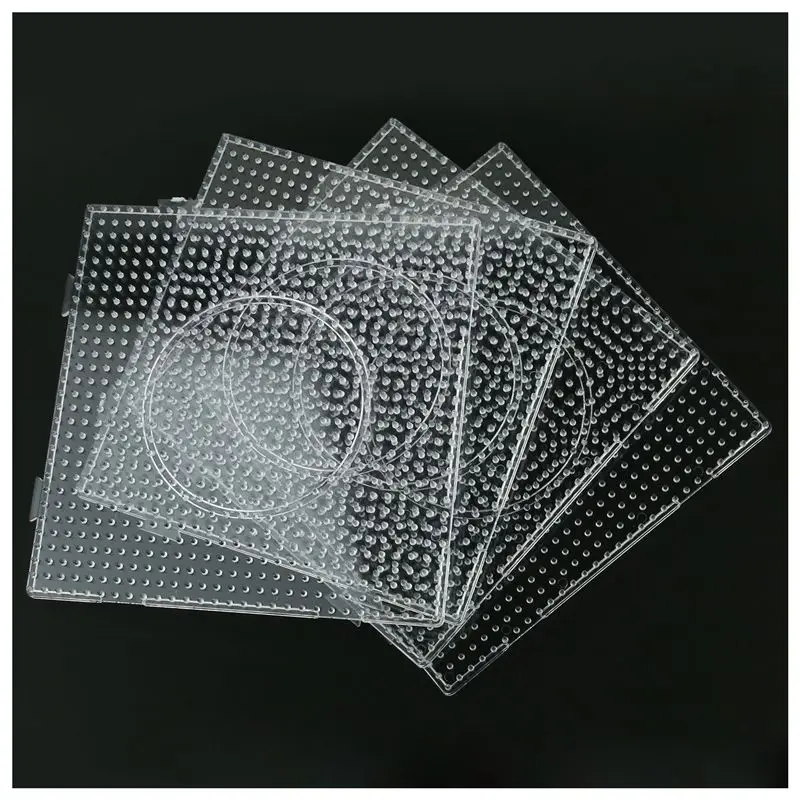 4/6/9pcs Perler Fuse Bead Pegboards Set 5mm Hama Beads DIY Making Templates Square Crafts and Art DIY Stencils Educational Toys thumbnail 4