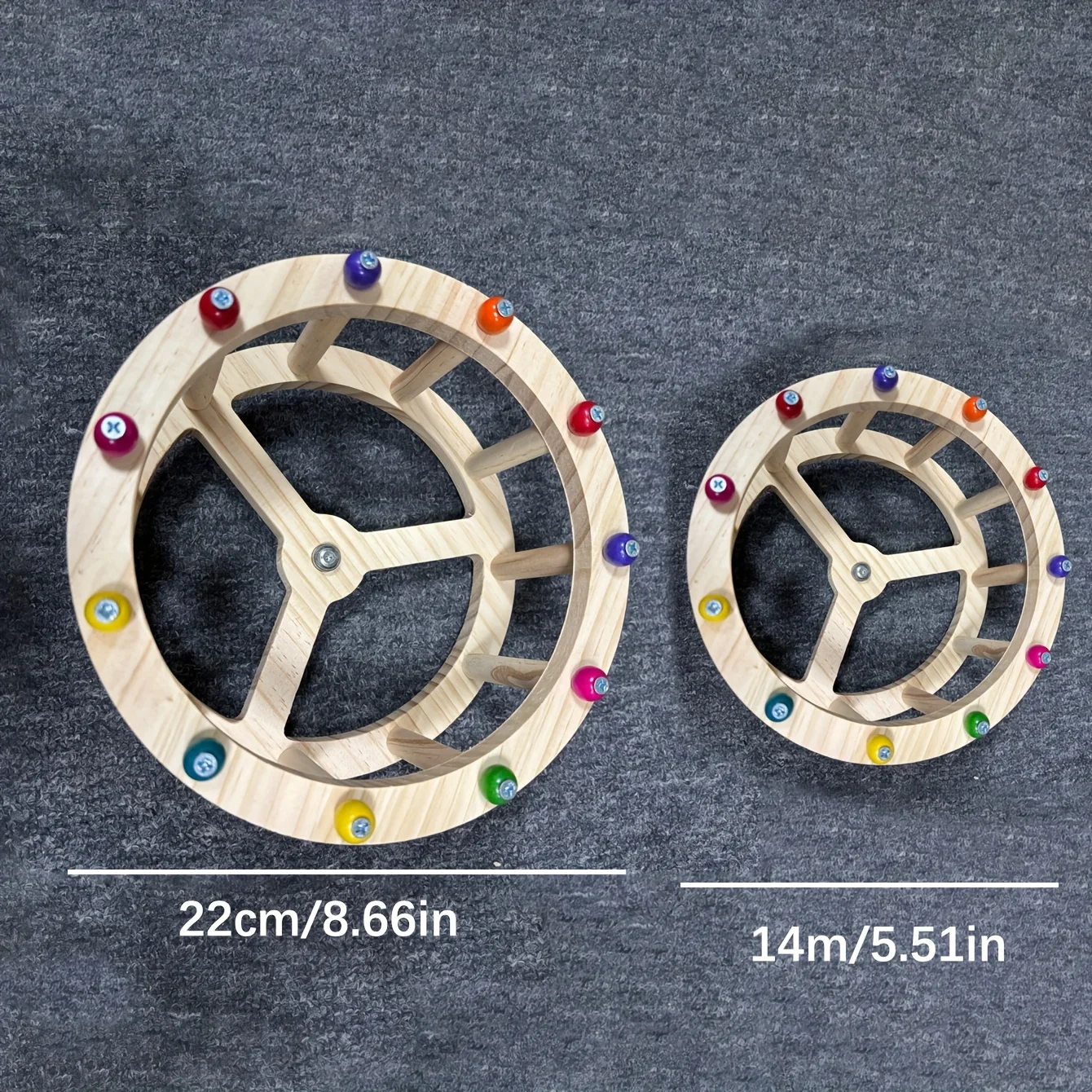 1Pc Accessories in Random Colors and Styles, Parrot Bird Running Wheel Toy, Boredom-Relief Rotating Wheel, Treadmill, Educational and Boredom-Relief Exercise Equipment thumbnail 3