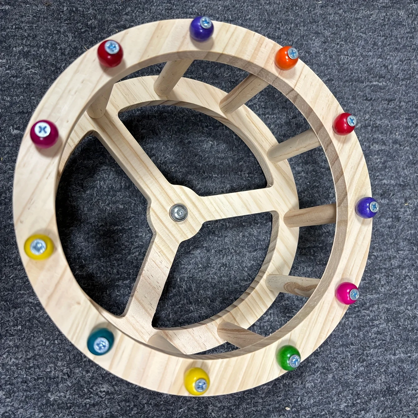 1Pc Accessories in Random Colors and Styles, Parrot Bird Running Wheel Toy, Boredom-Relief Rotating Wheel, Treadmill, Educational and Boredom-Relief Exercise Equipment thumbnail 6