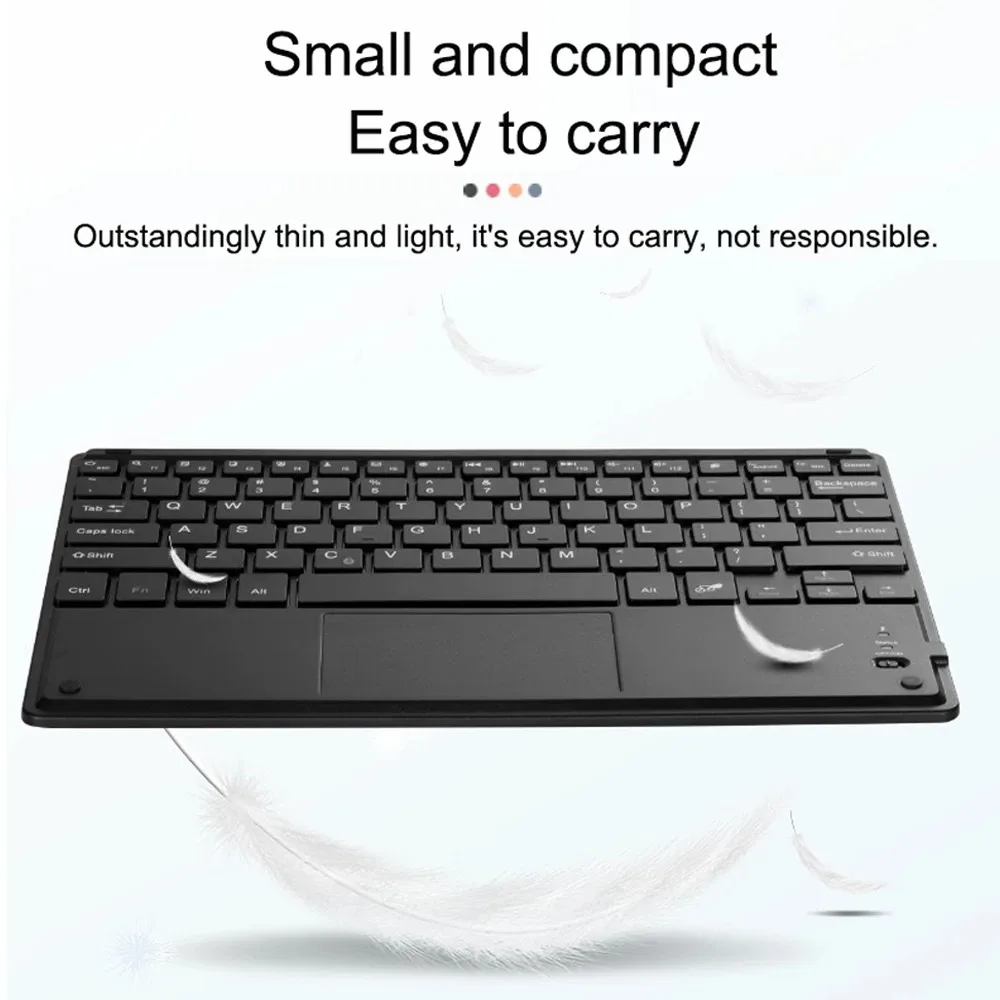 10inch Wireless Bluetooth Spanish Keyboard Desktop Office Wireless Touchable Keyboard Mouse For For Android IOS Windows Tablet thumbnail 6