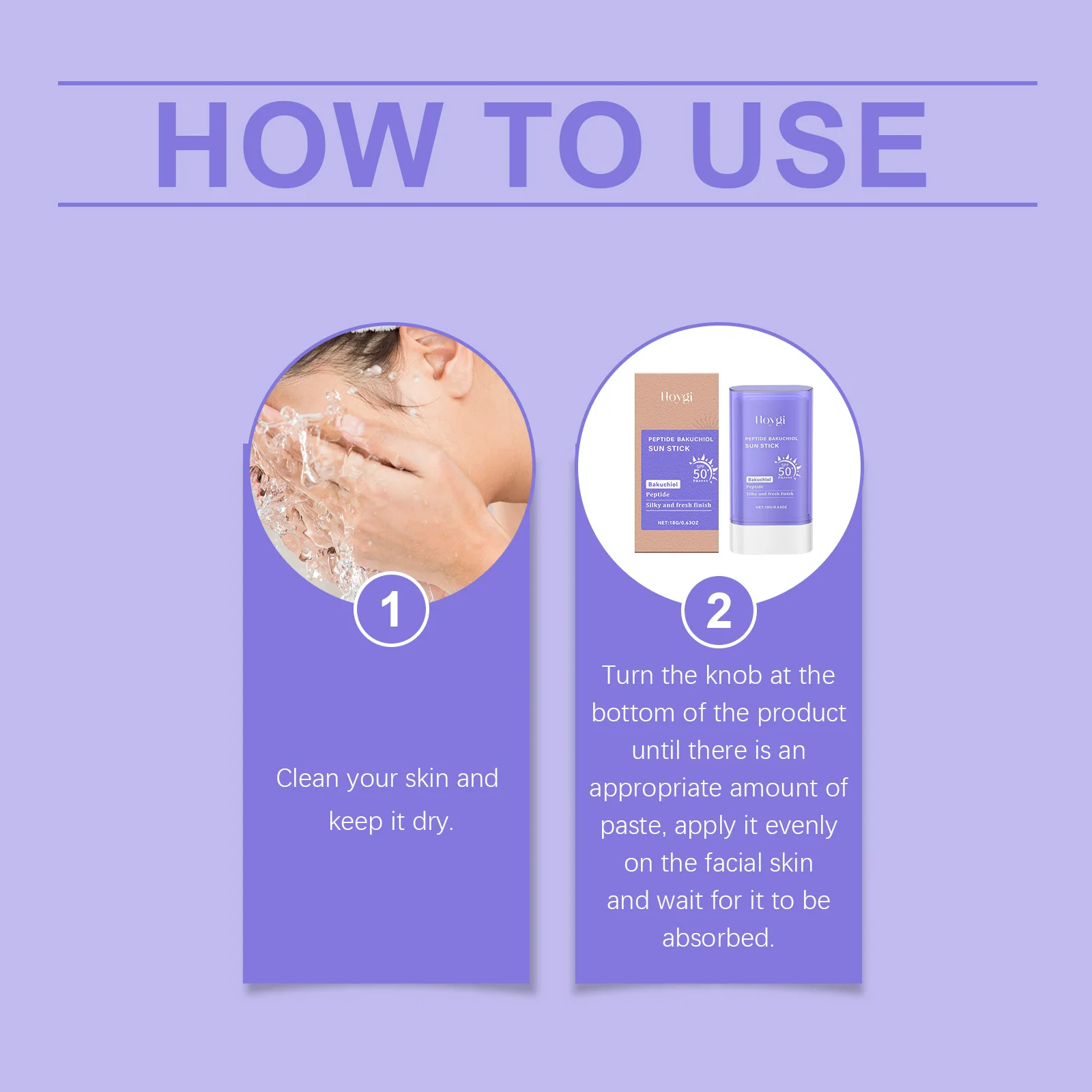 HOYGI Sunscreen Face Cream Stick Protector Skin Barrier Facial Sun Block SPF50 Non-Greasy Cream Hydration Moisturizing Stick thumbnail 6