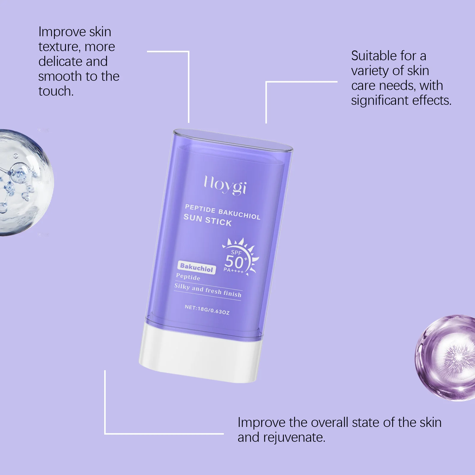 HOYGI Sunscreen Face Cream Stick Protector Skin Barrier Facial Sun Block SPF50 Non-Greasy Cream Hydration Moisturizing Stick thumbnail 4