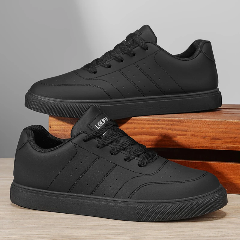 Men's Classic Casual Sneakers | Minimalist Lace-Up Skate Shoes thumbnail 3