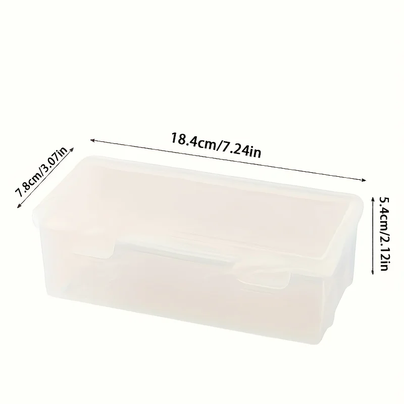 4 large transparent PP storage boxes with lids, used for storing office supplies, pencils, and crafts thumbnail 6