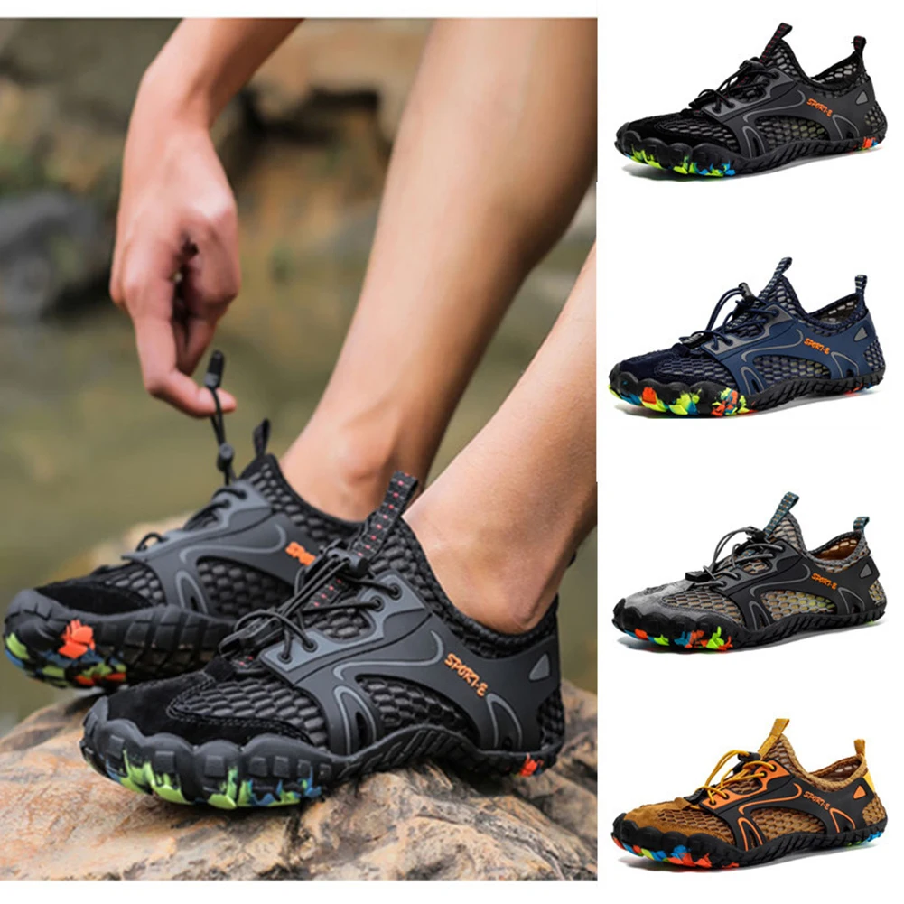 Unisex Aqua Shoes Breathable Hiking Swimming Upstream Beach Water Sport Sneakers thumbnail 2