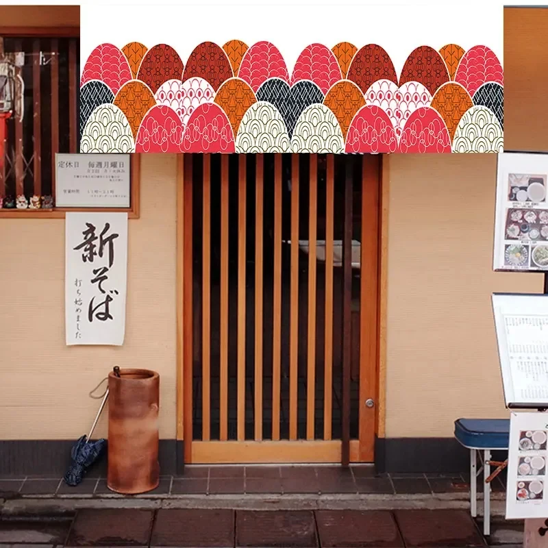 VIKAMA Japanese-Style Horizontal Door Curtain for Restaurant Kitchen Partition Sushi Izakaya Cuisine Decorative Room Divider thumbnail 3