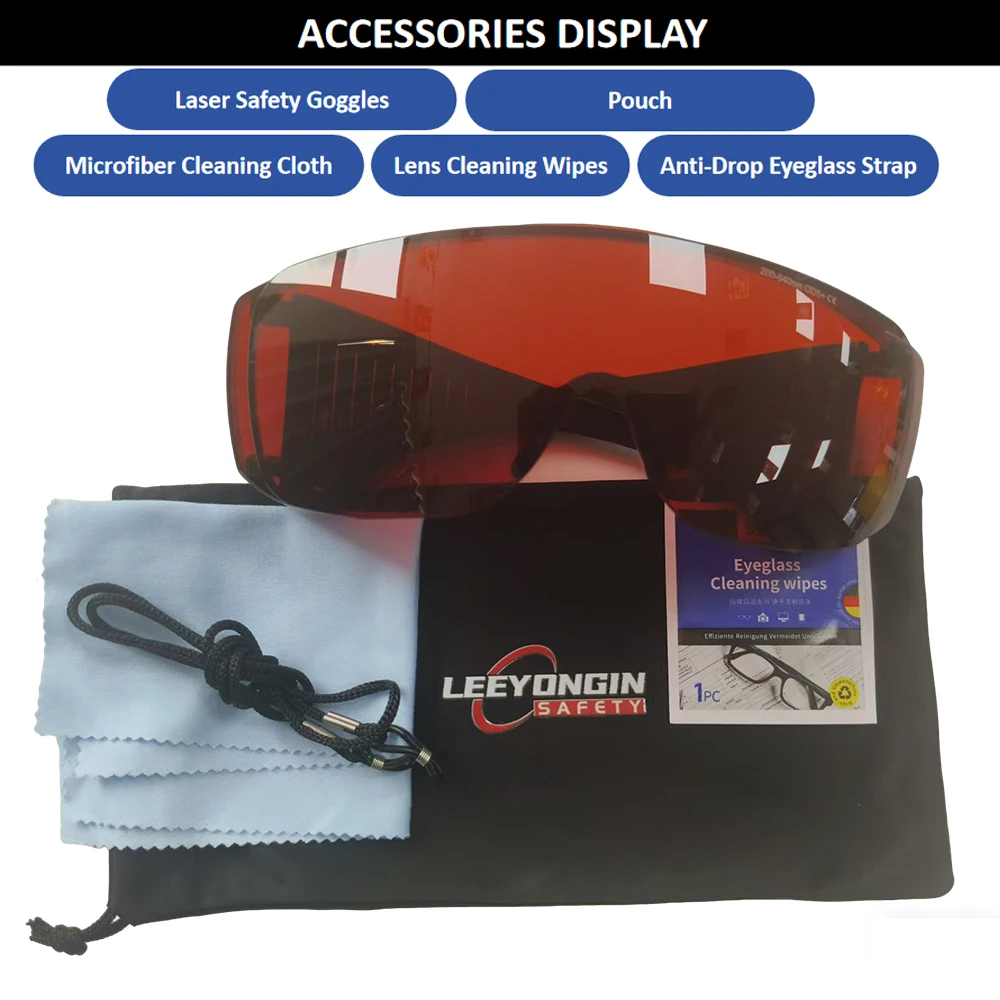 Laser Safety Glasses OD5 532nm 445nm 450nm Eye Protection for Laser Engraver Cutter DIY Workshop Users Goggles Eye Protection thumbnail 6