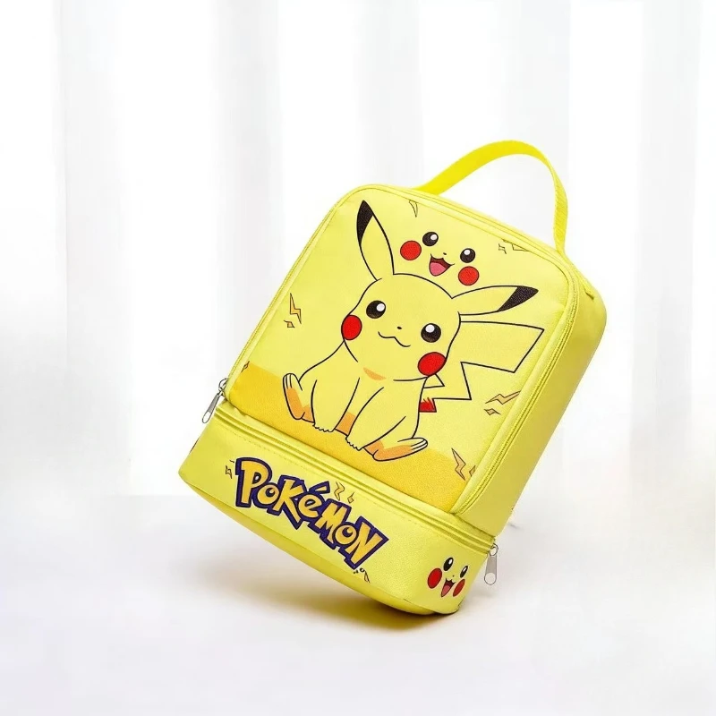 Pikachu Pocket Monsters Insulated Lunch Bag Insulated Kawaii Anime Bag Meal Bag Cartoon Children's Student Bento Tote Bag thumbnail 4