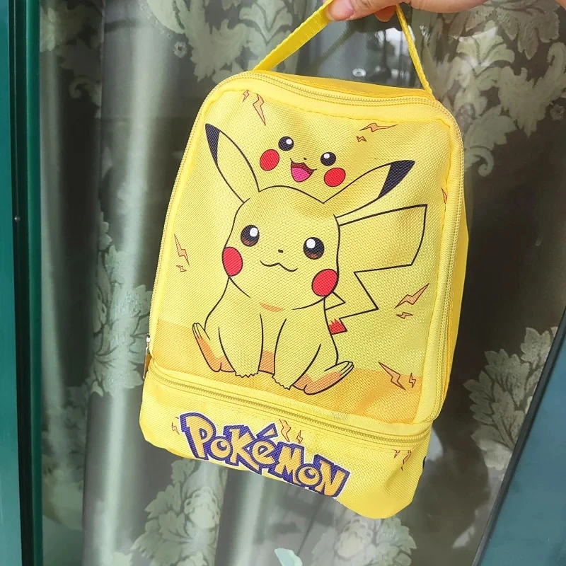 Pikachu Pocket Monsters Insulated Lunch Bag Insulated Kawaii Anime Bag Meal Bag Cartoon Children's Student Bento Tote Bag thumbnail 5