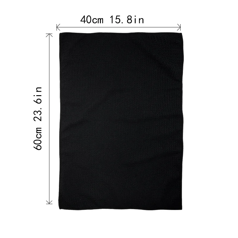 4Pcs, 40Cm×60Cm, 100% Polyester Black Waffle Kitchen Towels, Super Soft and Highly Absorbent Dishcloths, Cleaning Cloths, Kitchen Decor, Living Room Decorations, Kitchen Essentials, Home Essentials. thumbnail 5