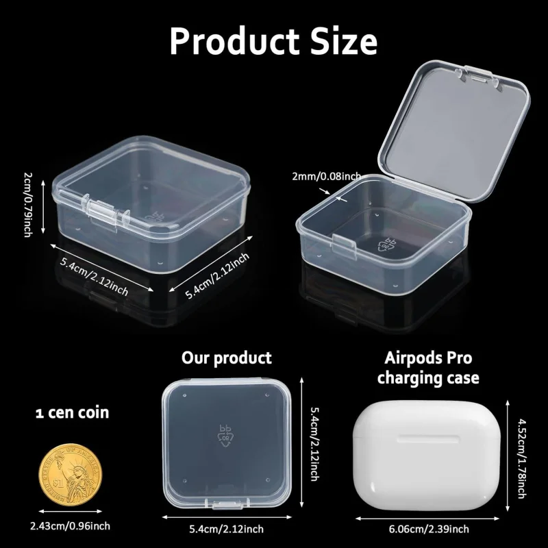 100 Clear Plastic Storage Containers with Lids,  for Crafts, Jewelry, Nail And Sewing Supplies,Bead Storage, Craft Organization thumbnail 4