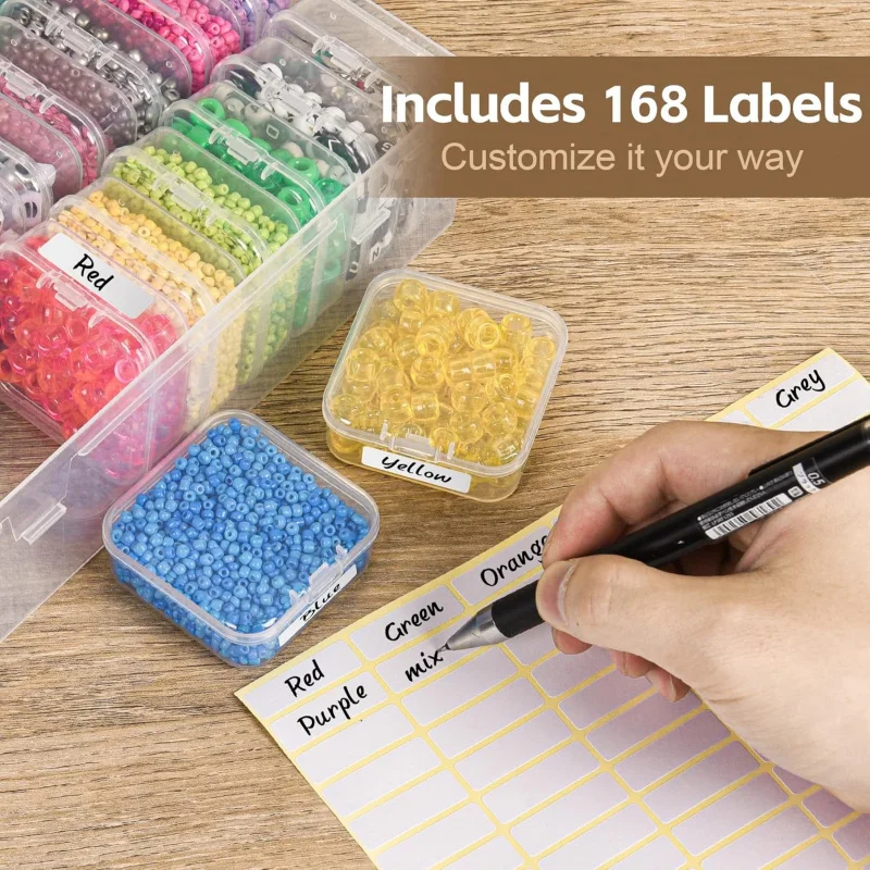 100 Clear Plastic Storage Containers with Lids,  for Crafts, Jewelry, Nail And Sewing Supplies,Bead Storage, Craft Organization thumbnail 6