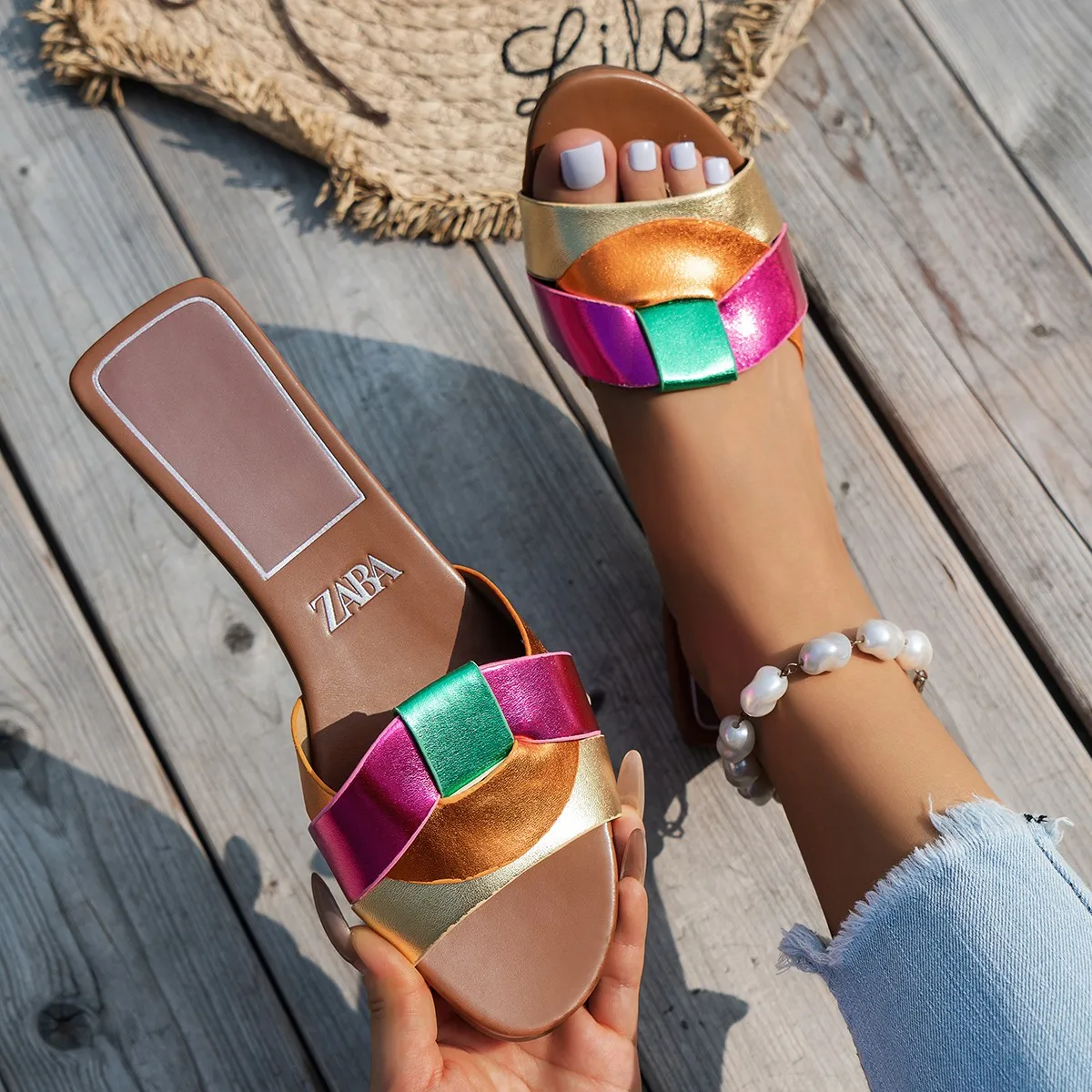 New Summer Designer Women'S Solid Color Fashion Slippers Zapatos De Mujer Women'S Shoes Slippers Women Slippers Women Shoes thumbnail 6