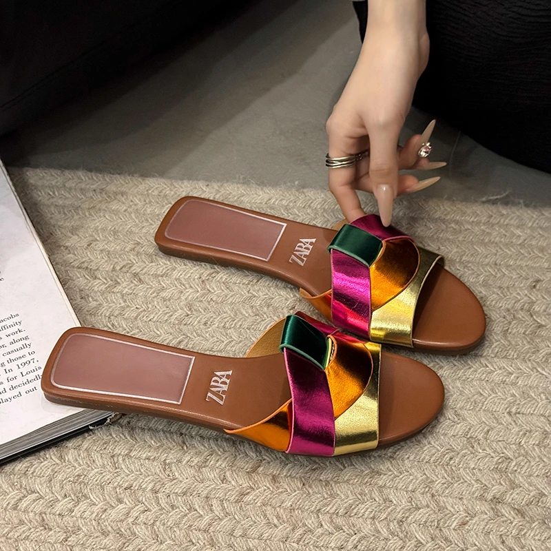 New Summer Designer Women'S Solid Color Fashion Slippers Zapatos De Mujer Women'S Shoes Slippers Women Slippers Women Shoes thumbnail 5