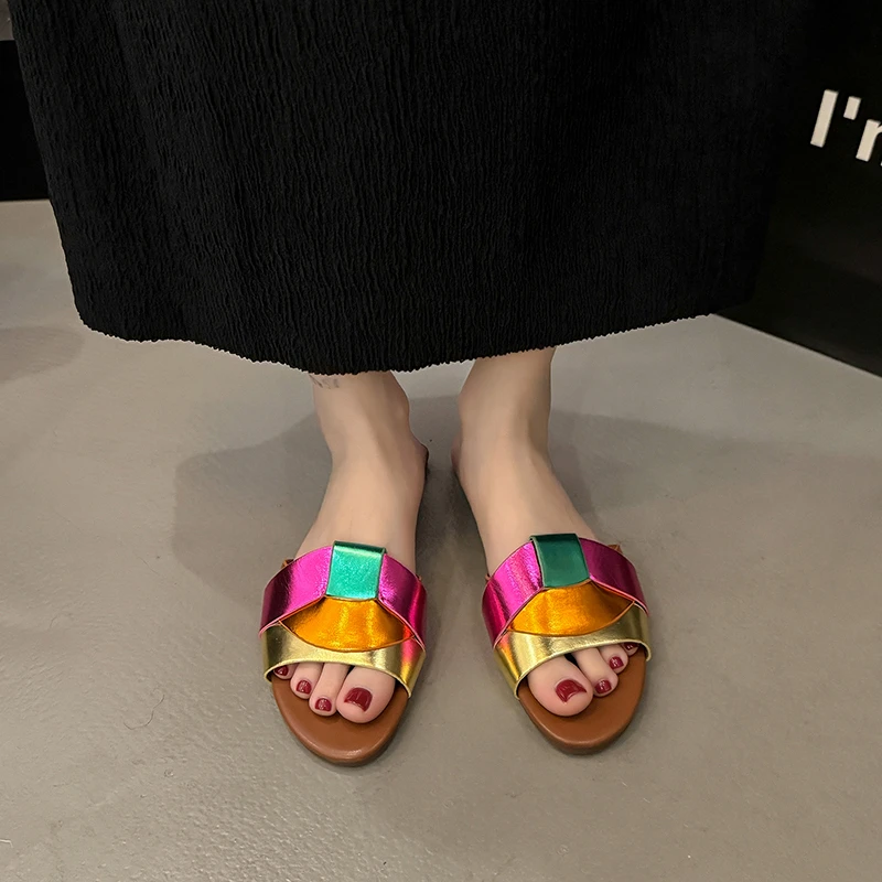 New Summer Designer Women'S Solid Color Fashion Slippers Zapatos De Mujer Women'S Shoes Slippers Women Slippers Women Shoes thumbnail 4