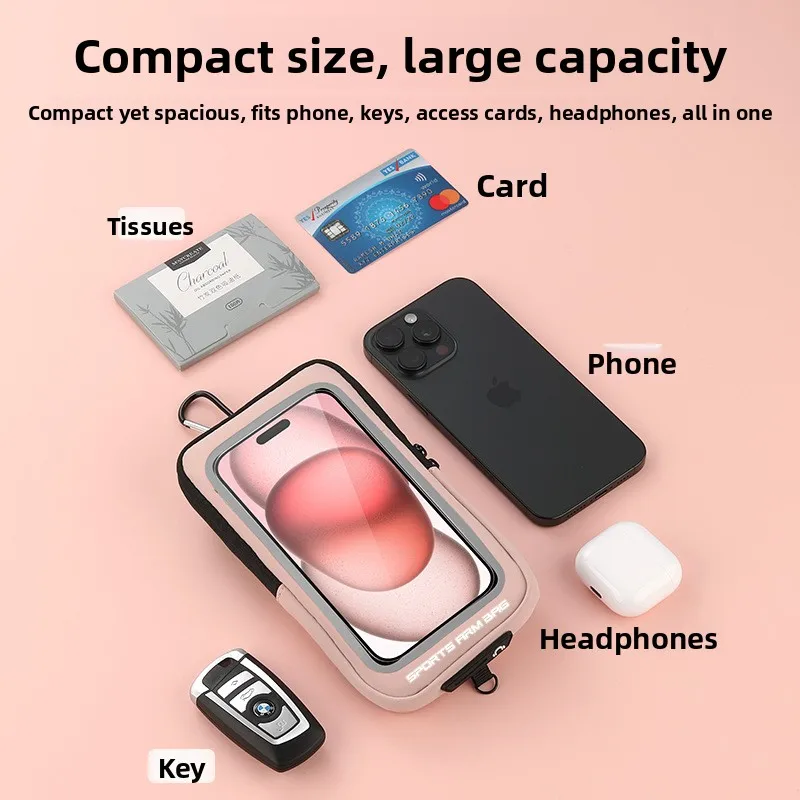 Multi-Functional Outdoor Running Touchscreen Wrist Bag Unisex Hiking Shoulder Bag Mobile Phone Storage Pouch for Sports thumbnail 2