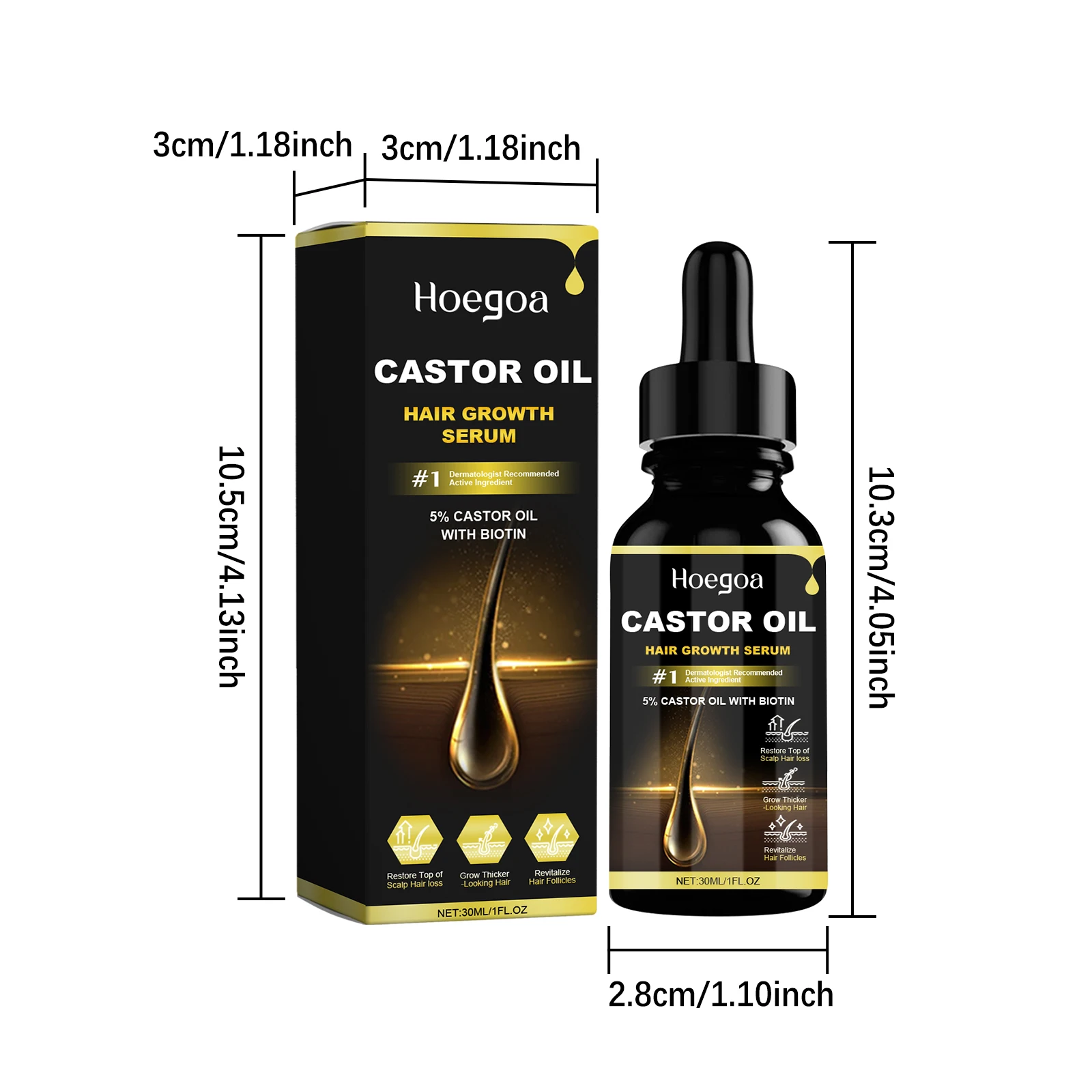 30ml Castor Oil Hair Thickening Essential Oil Nourish Scalp Massage Refreshing Hair Growth Repair Smoothing Hair Care Oil thumbnail 6