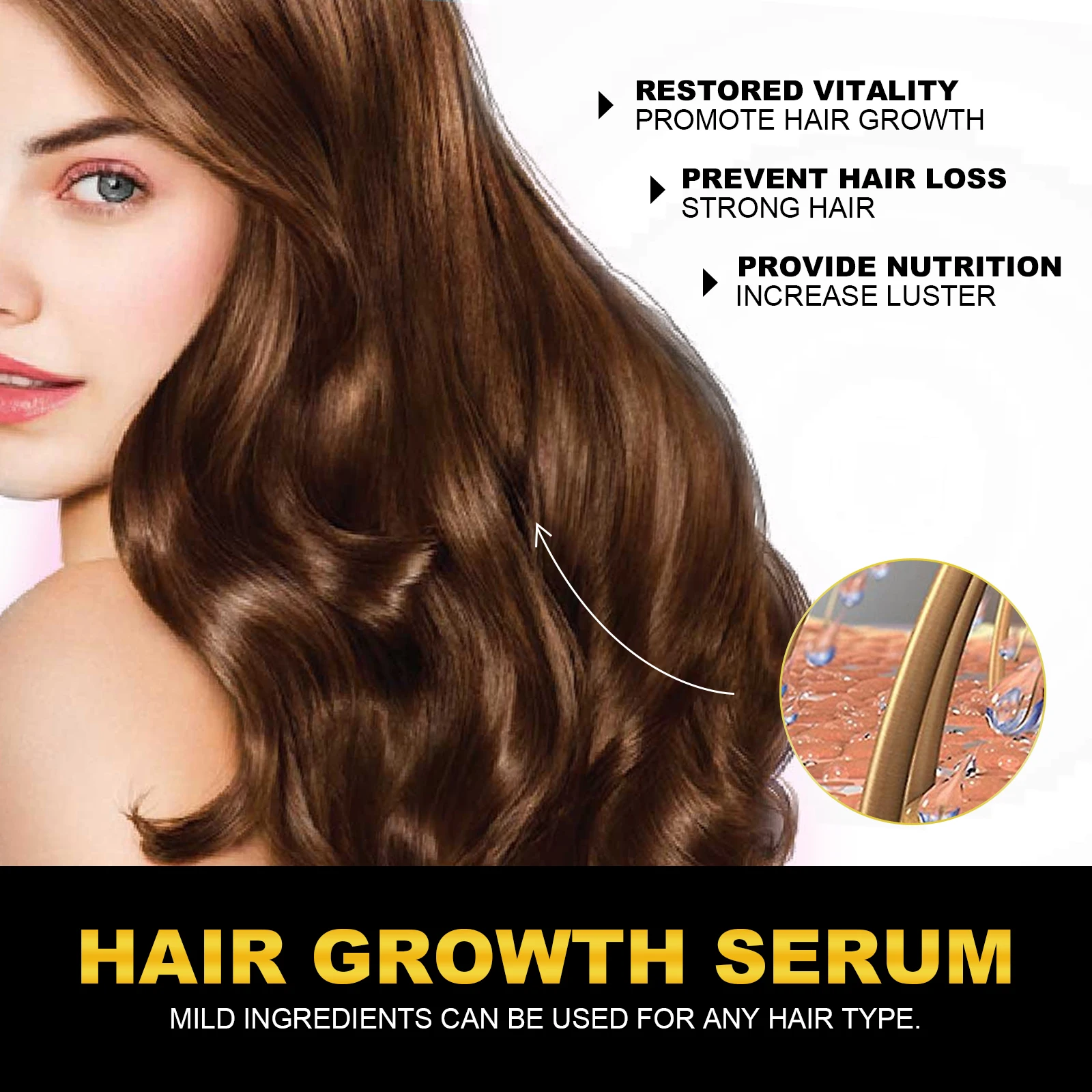 30ml Castor Oil Hair Thickening Essential Oil Nourish Scalp Massage Refreshing Hair Growth Repair Smoothing Hair Care Oil thumbnail 3