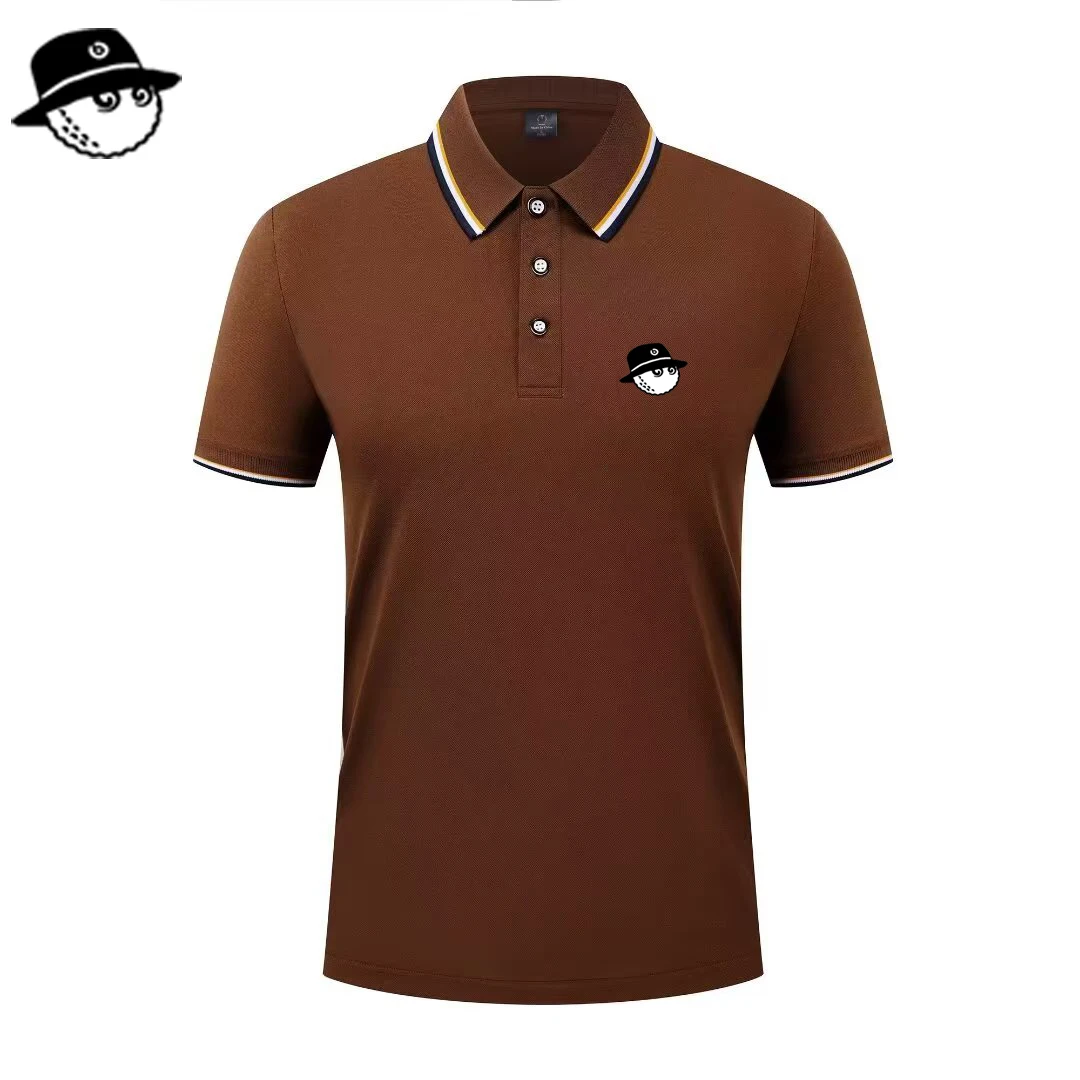 2026 new men's golf short sleeves polo shirt lapel printing ventilate t-shirt business leisure comfortable exercise men's wear thumbnail 3
