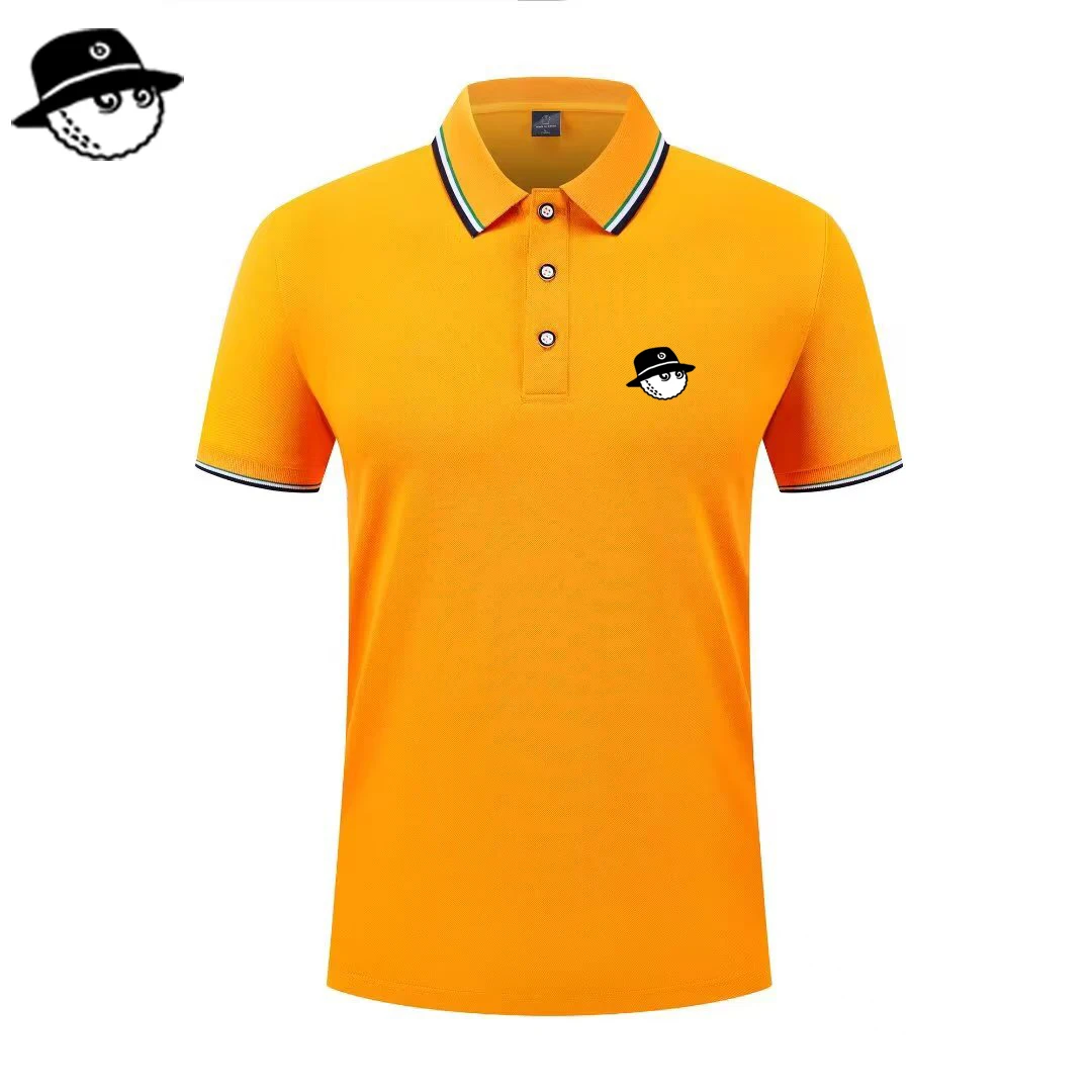 2026 new men's golf short sleeves polo shirt lapel printing ventilate t-shirt business leisure comfortable exercise men's wear