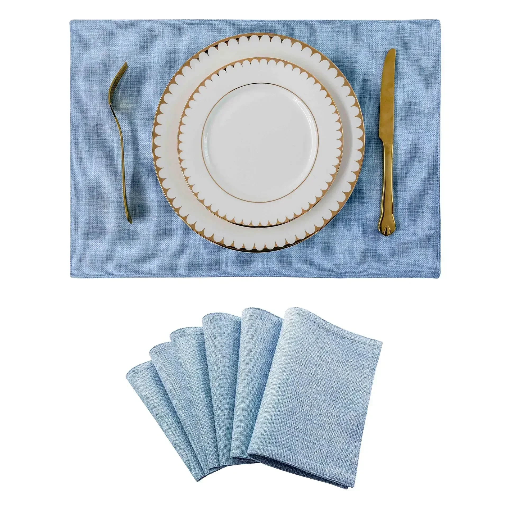 Heat-Resistant Linen Placemat, Light Fabric Table Mat, Kitchen Dining Decor, thumbnail 3
