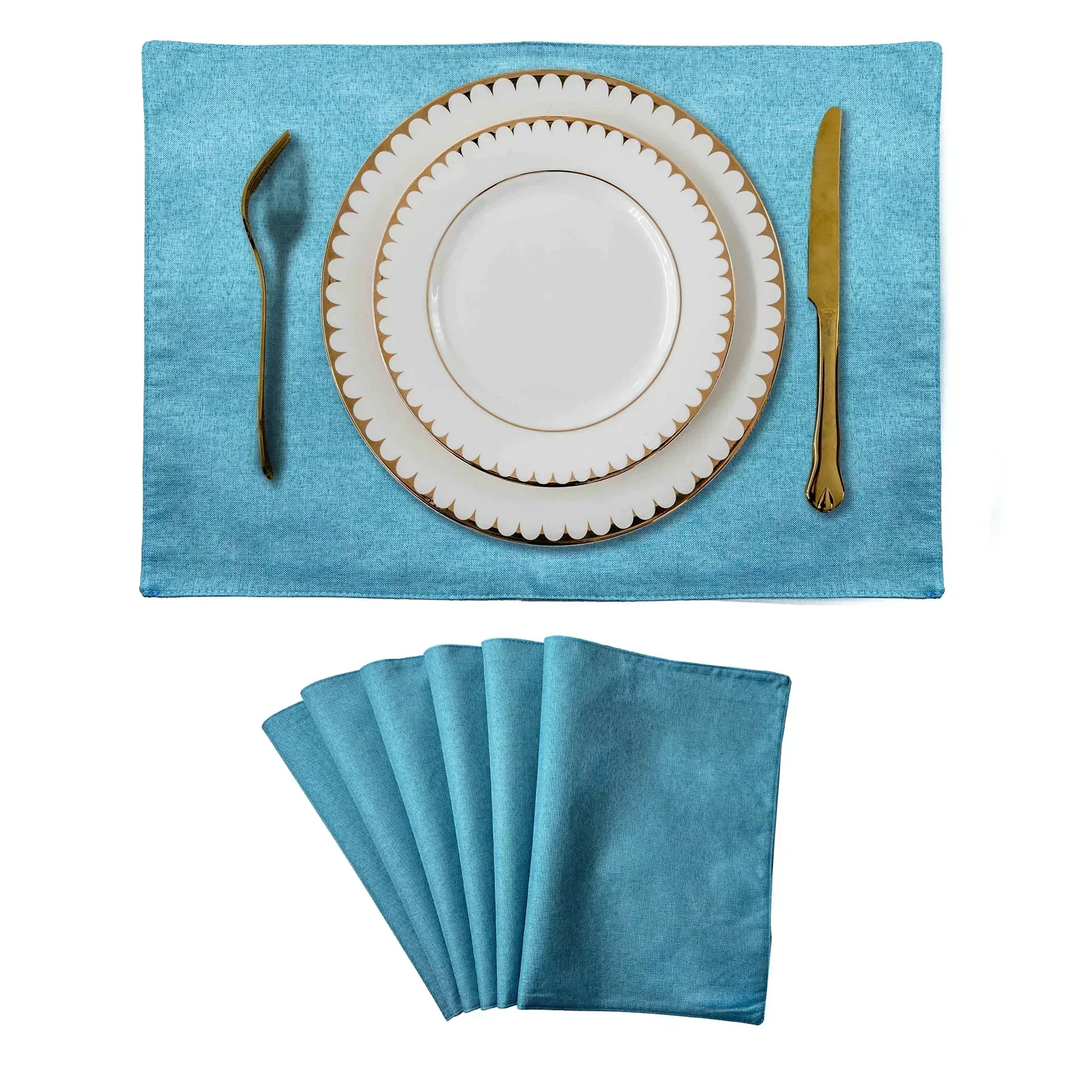 Heat-Resistant Linen Placemat, Light Fabric Table Mat, Kitchen Dining Decor, thumbnail 5