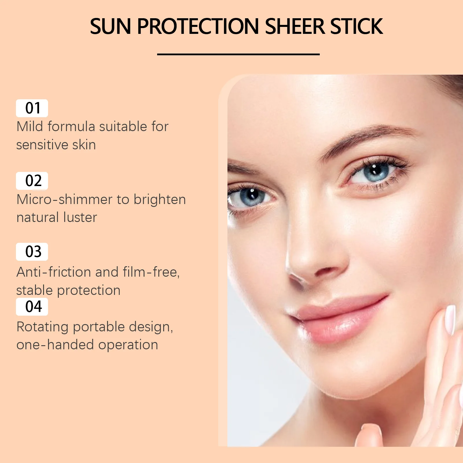 HOYGI Vitamin E Facial Cream Stick Moisturizing Deep Hydration Sunscreen SPF40 Body Facial Sunblock Stick UV Protective Cream thumbnail 3