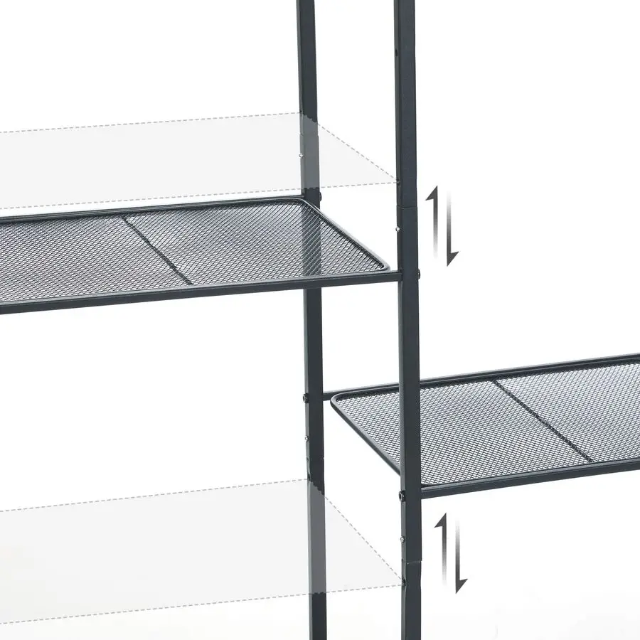 3Tier Storage Rack, Bathroom Shelf, Extendable Plant Stand with Adjustable Shelf, for Bathroom, Living Room, Balcony, Kitchen, thumbnail 6