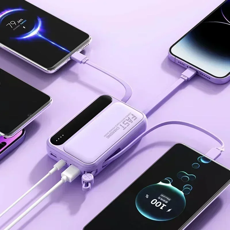 VIVO 500000mAh Power Bank Built in 4 Lines Large Capacity Super Fast Charging Portable External Battery for All Phones 2026 NEW thumbnail 5