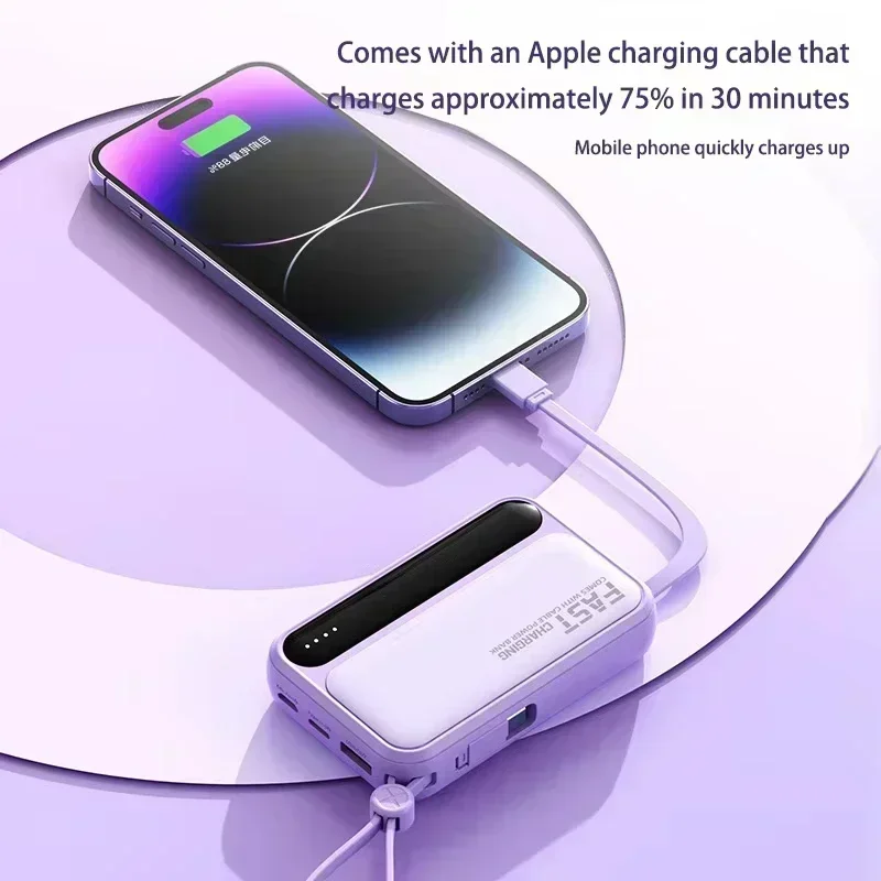 VIVO 500000mAh Power Bank Built in 4 Lines Large Capacity Super Fast Charging Portable External Battery for All Phones 2026 NEW thumbnail 4