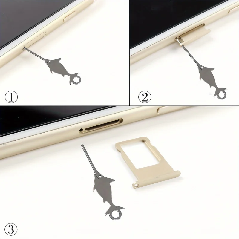 1Pc 304 stainless Steel Swordfish SIM Ejector Tool,Creative Phone Card Ejector,Creative Keychain,SIM Card Pin,Backpack Pendant thumbnail 3