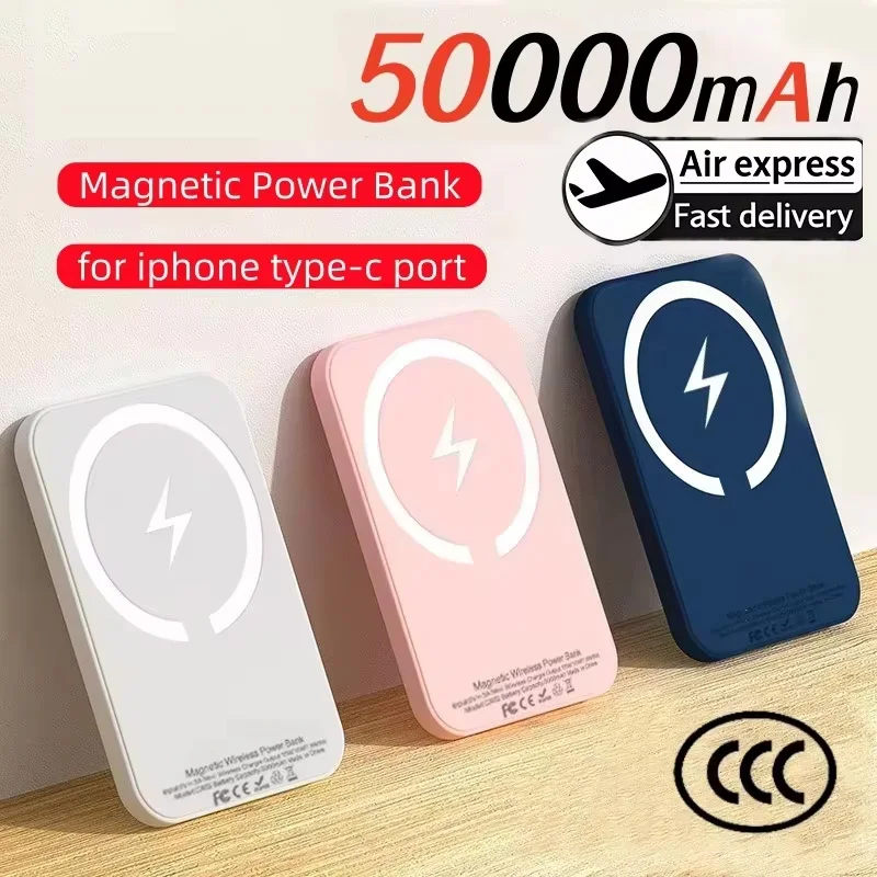 Magnetic Power Bank For Magsafes 50000mAh Wireless PD 22.5W Fast Charger Powerbank External Battery For iPhone Samsung