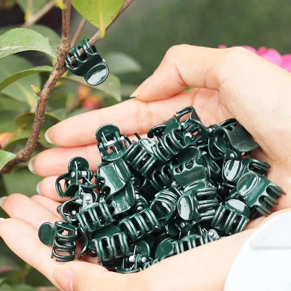 Reusable Plastic Plant Clips Garden Plant Support Clip Small Flower Vine Clips Plants Stake Flower Branch Holder Garden Supplies thumbnail 6