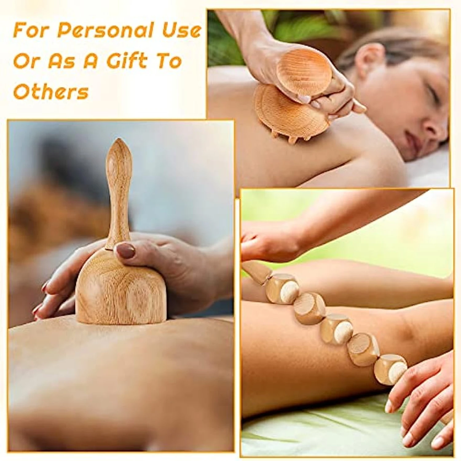 6pcs Wood Therapy Kit Massage Tools Maderoterapia Kit Wood Massager Roller Wood Gua Sha Roller Manual Wooden Fascia Massage For thumbnail 2