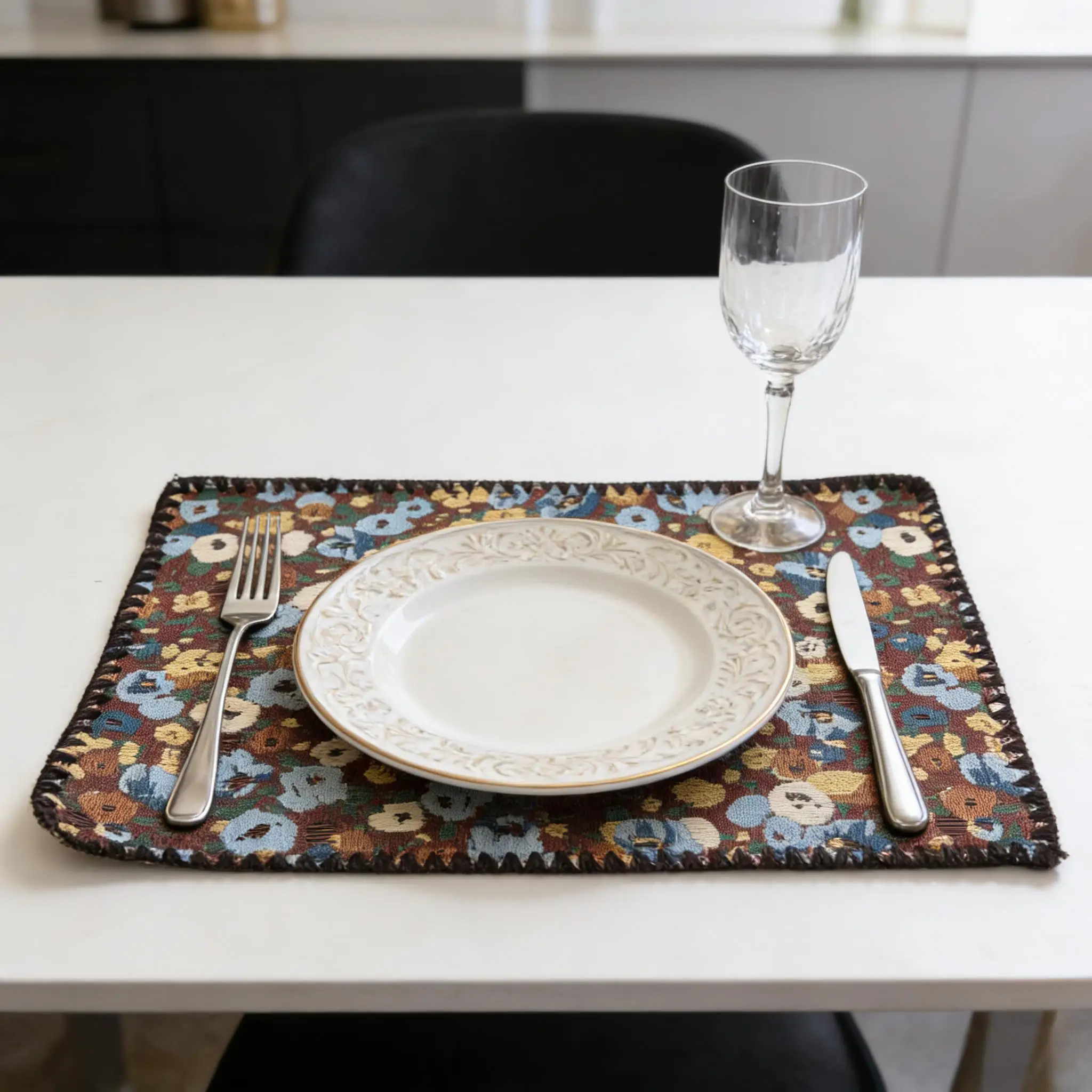 Elegant Woven Cloth Cotton Linen Placemats Durable Dining Table Mats Stylish Cotton Table Mats for Kitchen Tabletop Daily Use Di thumbnail 2